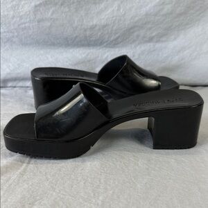 Steve‎ Madden Glossy Black Mules